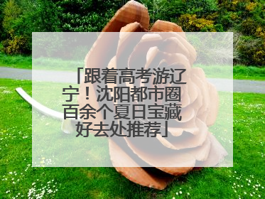 跟着高考游辽宁！沈阳都市圈百余个夏日宝藏好去处推荐