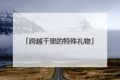 跨越千里的特殊礼物
