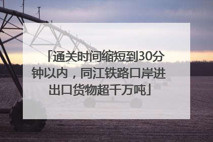通关时间缩短到30分钟以内，同江铁路口岸进出口货物超千万吨