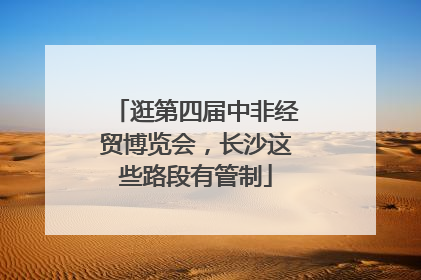 逛第四届中非经贸博览会，长沙这些路段有管制