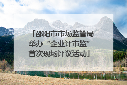 邵阳市市场监管局举办“企业评市监”首次现场评议活动