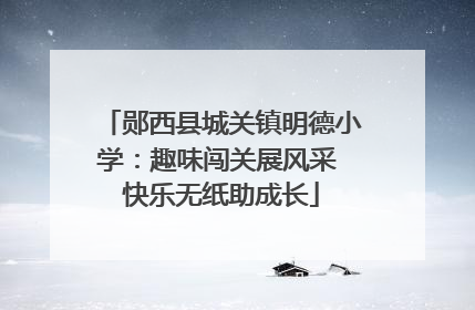 郧西县城关镇明德小学：趣味闯关展风采 快乐无纸助成长