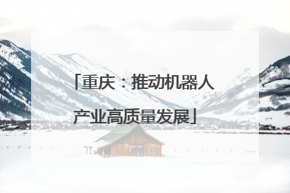 重庆：推动机器人产业高质量发展