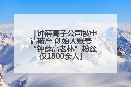 钟薛高子公司被申请破产 创始人账号“钟薛高老林”粉丝仅1800余人