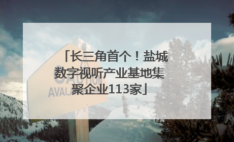 长三角首个！盐城数字视听产业基地集聚企业113家