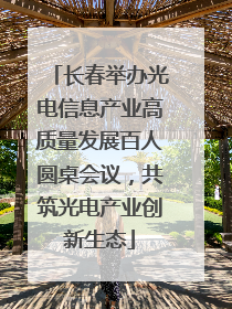 长春举办光电信息产业高质量发展百人圆桌会议，共筑光电产业创新生态