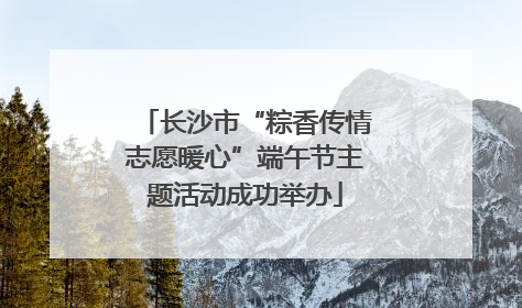 长沙市“粽香传情志愿暖心”端午节主题活动成功举办