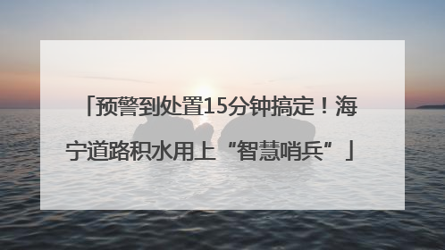 预警到处置15分钟搞定！海宁道路积水用上“智慧哨兵”