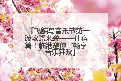 飞鲸岛音乐节第一波攻略来袭——住宿篇！临港邀你“畅享”音乐狂欢