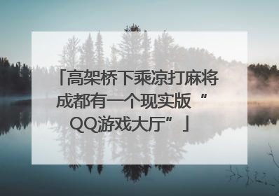高架桥下乘凉打麻将 成都有一个现实版“QQ游戏大厅”