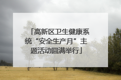 高新区卫生健康系统“安全生产月”主题活动圆满举行