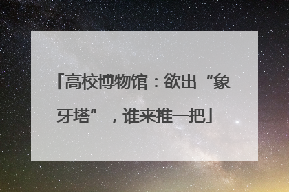 高校博物馆：欲出“象牙塔”，谁来推一把