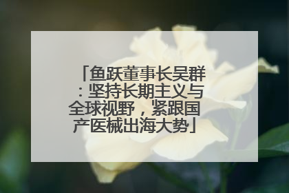 鱼跃董事长吴群：坚持长期主义与全球视野，紧跟国产医械出海大势