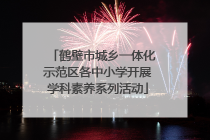 鹤壁市城乡一体化示范区各中小学开展学科素养系列活动