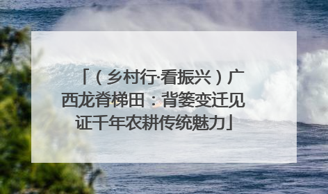 （乡村行·看振兴）广西龙脊梯田：背篓变迁见证千年农耕传统魅力