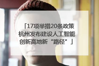 17项举措20条政策 杭州发布建设人工智能创新高地新“路径”