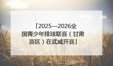 2025—2026全国青少年排球联赛（甘肃赛区）在武威开赛
