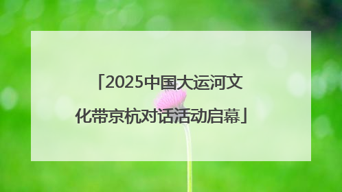 2025中国大运河文化带京杭对话活动启幕