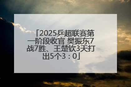 2025乒超联赛第一阶段收官 樊振东7战7胜、王楚钦3天打出5个3∶0