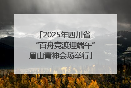 2025年四川省“百舟竞渡迎端午”眉山青神会场举行