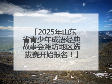 2025年山东省青少年成语经典故事会潍坊地区选拔赛开始报名！