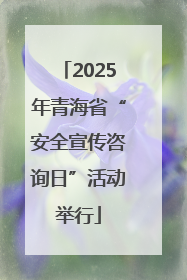 2025年青海省“安全宣传咨询日”活动举行
