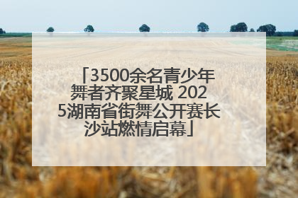 3500余名青少年舞者齐聚星城 2025湖南省街舞公开赛长沙站燃情启幕