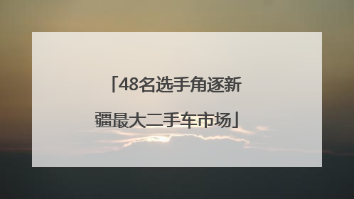 48名选手角逐新疆最大二手车市场