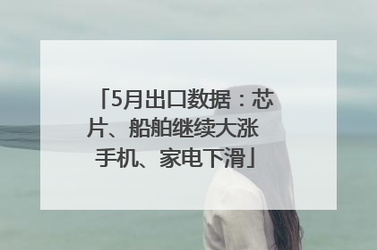 5月出口数据：芯片、船舶继续大涨 手机、家电下滑