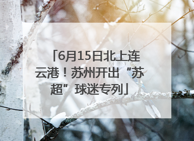 6月15日北上连云港！苏州开出“苏超”球迷专列