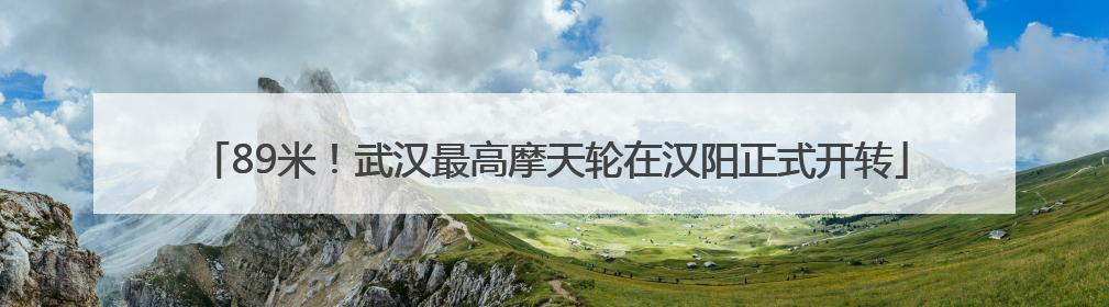 89米！武汉最高摩天轮在汉阳正式开转