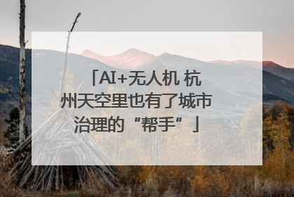 AI+无人机 杭州天空里也有了城市治理的“帮手”